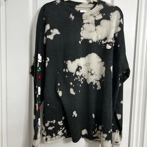 NWT Hello Kitty Black and White Tie-Dye Shirt Women’s Size OS